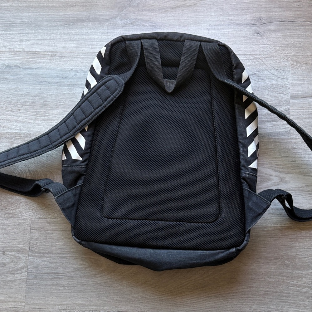 Off-White Diagonal Striped Black Backpack - image 2